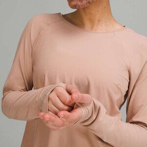 Lululemon Lightweight Stretch Running Long Sleeve Shirt NEW Size 14 Pink Clay